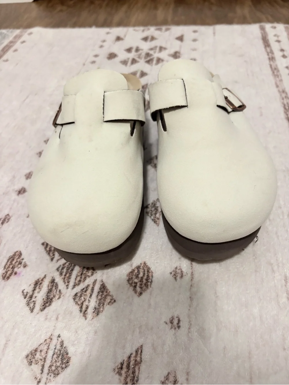 Kids White Slip-On Clog Shoes
